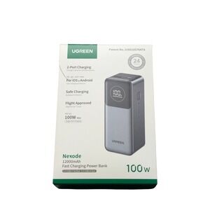 Qq6O UGREEN - Nexode 100W 12000mAh Fast Charge Power Bank with Smart Display OB